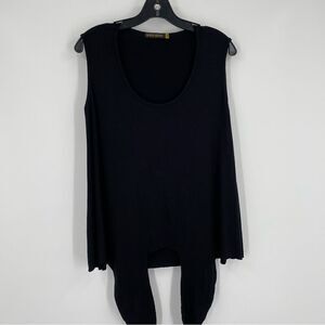 Saint Grace Women’s Scoop Neck Sleeveless Black Blouse size M